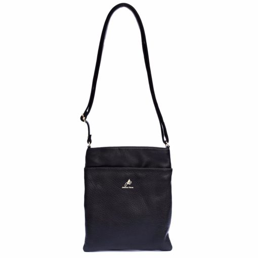 A black bag with a strap on it