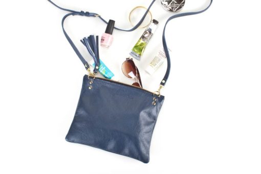 A purse with many items on it